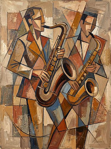 Cubist Jazz Duet by Jan Keteleer