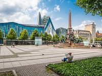 Panorama de l'Augustusplatz à Leipzig