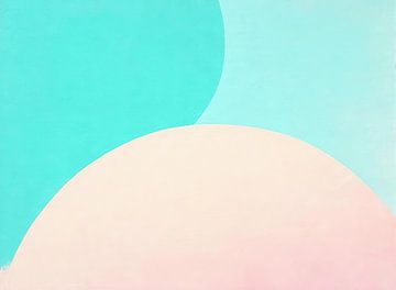 Roze Blauw van Modern Collection