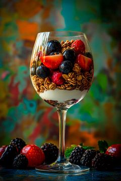 Fruit cup dessert van Poster Art Shop