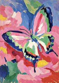 Papillon coloré sur des fleurs
