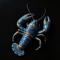 Lobster in delft blue.