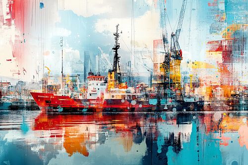 Rotterdamse haven in knallende kleuren