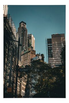 Skyline NYC financial district by cudbeart