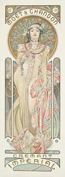 MOËT & CHANDON; DRY IMPERIAL (1899) by Alphonse Mucha by Peter Balan