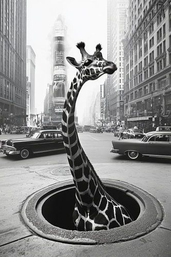 Girafe en ville