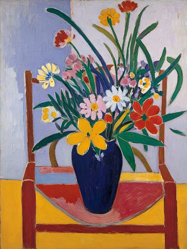 Bloemen in een vaas Stijl Henri Matisse