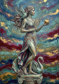 Goddess Aphrodite – On the Pillar of Beauty by AidasignArt