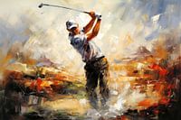 Abstrakter Golfspieler