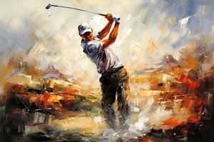 Abstrakter Golfspieler