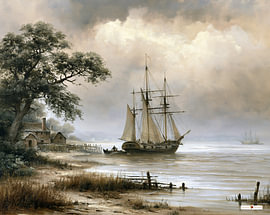 zeilschip / zeilboot van Gelissen Artworks