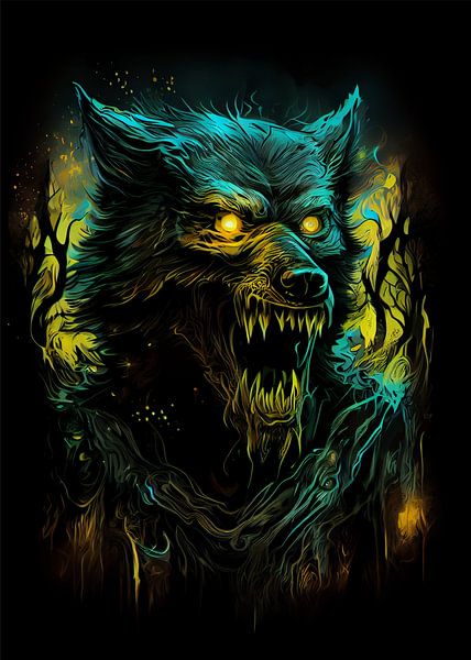 Wolf Monster by WpapArtist WPAP Artist