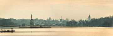 Mühlen und Kirche von Loenen a/d Vecht von Frans Lemmens