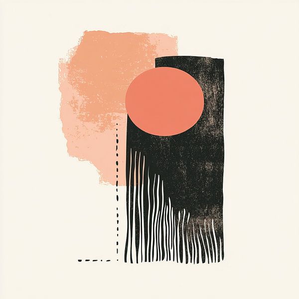 Abstract orange shapes by Modern Collection