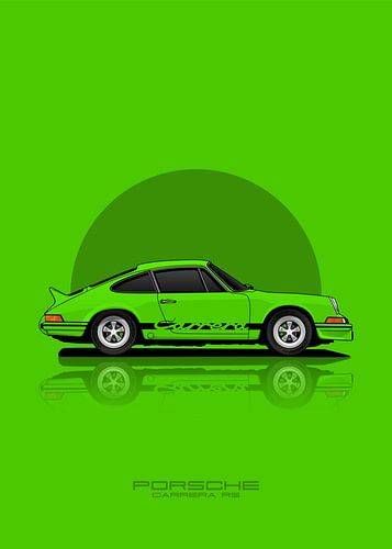 Kunstauto PORSCHE CARRERA RS Groen