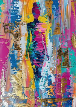 Vrouw en Kleur | Vrouw Silhouet van Kunst Kriebels