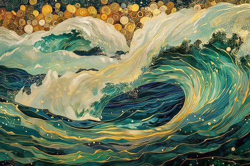 Golvende zee abstract