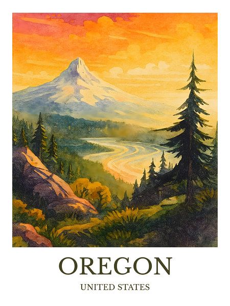 Bezaubernder Kunstdruck von Oregon, USA von Robert Swaine