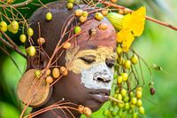 Portret Afrikaanse vrouw van de Suri stam