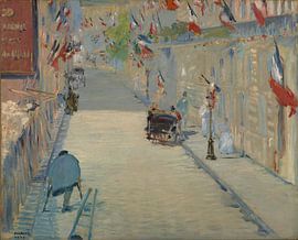Rue Mosnier with flags by Édouard Manet