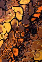 Couleurs rétro liquides en lignes diagonales dans des tons orange, jaunes et bruns