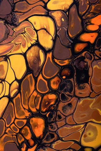 Vloeibare retro kleuren in diagonale lijnen in oranje, geel en bruin tinten