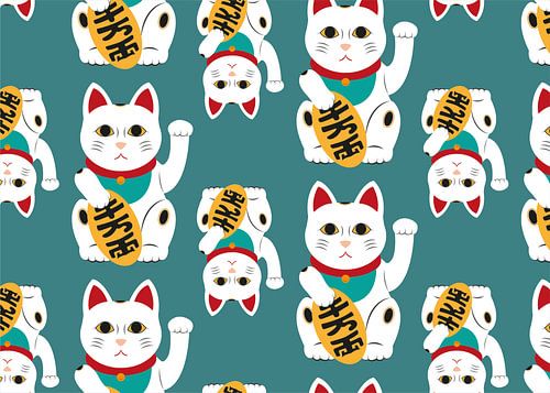 Glückskatzen-Muster