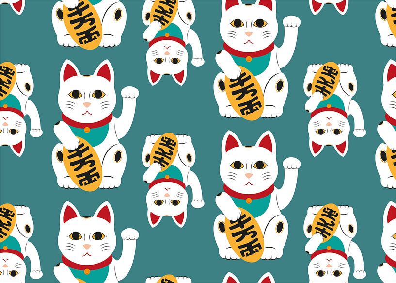 Lucky cat pattern by Lisette Verspay