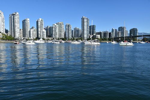 Uitzicht op de stad in de zomer