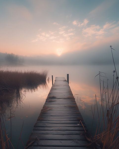 Morgenspaziergang am See von fernlichtsicht