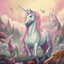 Unicorn Unicorn Magic World by Blikvanger Schilderijen thumbnail