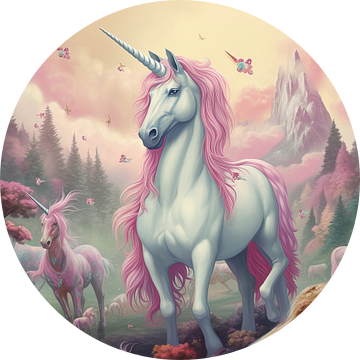 Eenhoorn Unicorn Magic World van Blikvanger Schilderijen