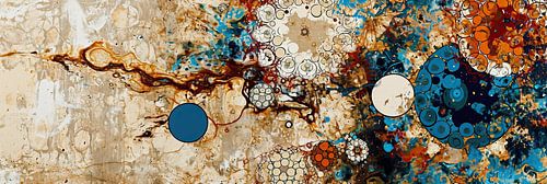 Blue Dynamics | Abstrakt Blau Braun