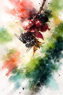 Fliegen auf Leycesteria formosa