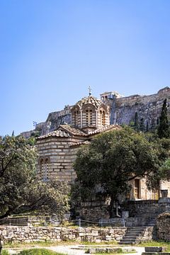 Église à Athènes | Photographie de voyage sur Kelsey van den Bosch
