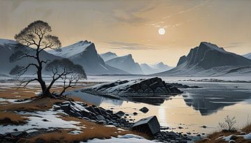 winters fjord van Nick Wendt
