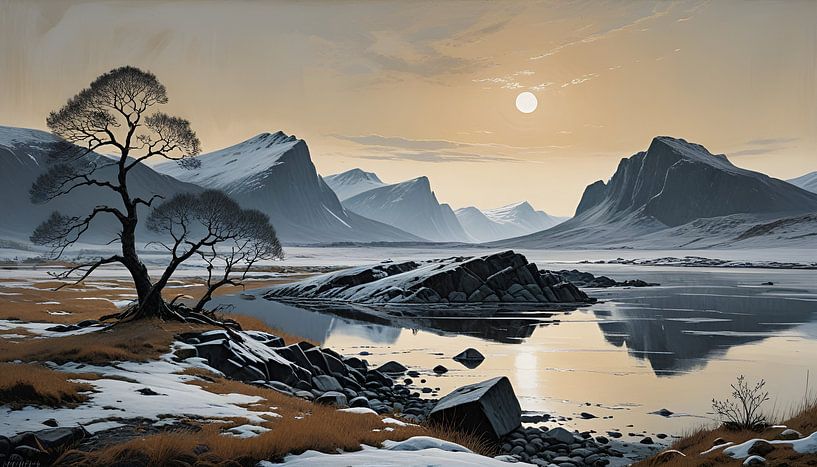 fjord hivernal par Nick Wendt