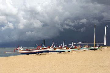 Fishing boats Bali by Inge Hogenbijl