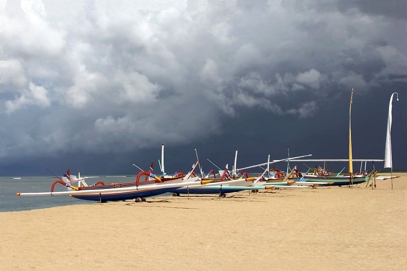 Bateaux de pêche Bali par Inge Hogenbijl