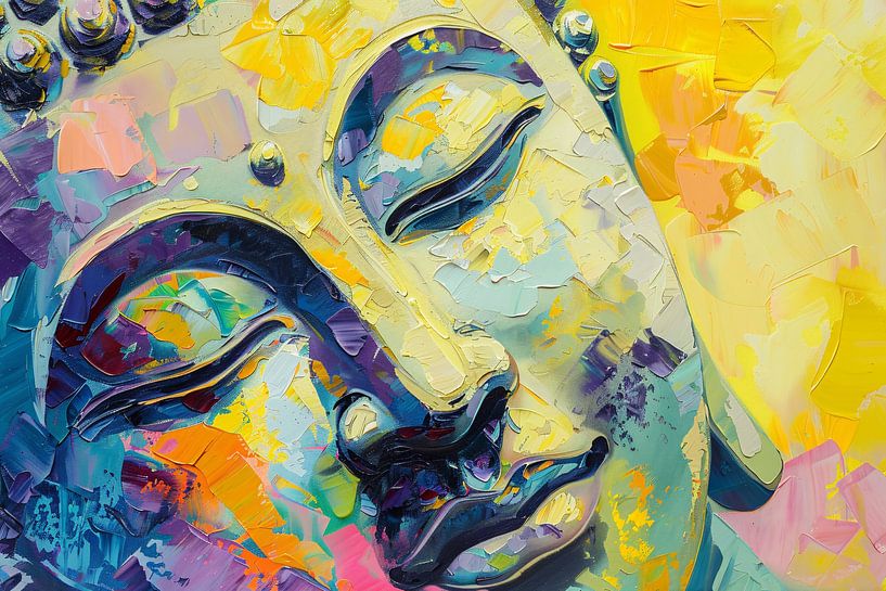 Peinture à l'huile expressionniste abstraite dynamique en couleur par Art & Soul Creations