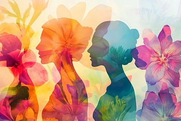 Kleurrijke silhouetten met bloemen van Art & Soul Creations