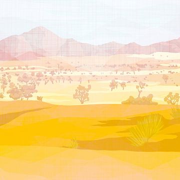 Zonsopgang boven de woestijn van FRESH Fine Art