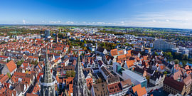 The sky above the eastern rooftops of Ulm