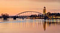 Avondrood aan de IJssel in Deventer, Overijssel, Nederland van Adelheid Smitt thumbnail
