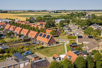 Sexbierum en omgeving vanaf de toren van de Sixtuskerk