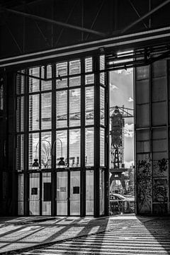 NDSM Wharf Amsterdam in Black and White by R Smallenbroek