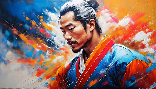 Karate vechtsport met pak