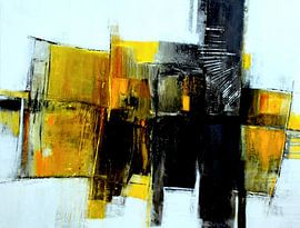 Abstract in honey yellow by Claudia Neubauer