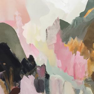 Abstrakte Landschaft in Pastellfarben