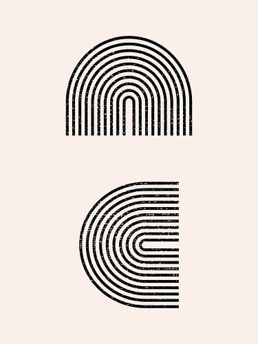 Moderne abstracte bogen met verweerde textuur